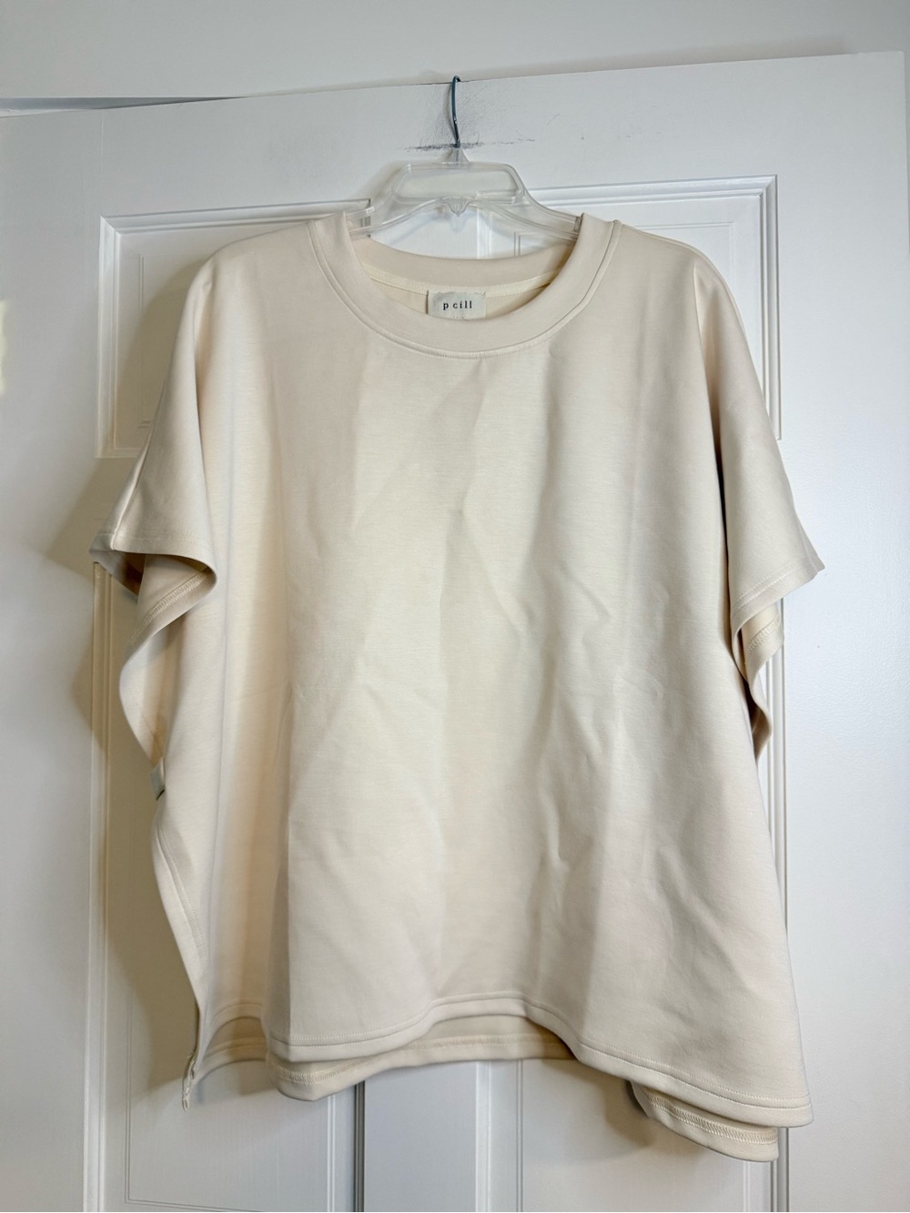 P. CILL Butter Modal Side Slit Cape Top